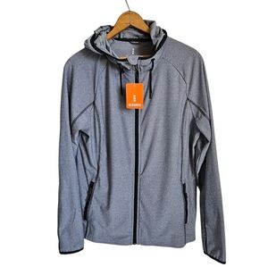 NWT Women's Elevate Gray Hooded Zip-up, Size Medium. Great Pockets!